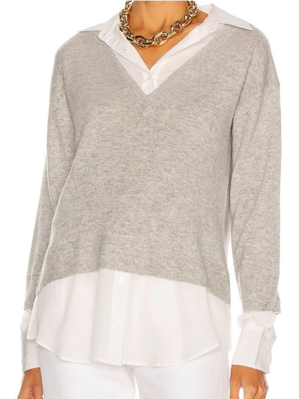 Veronica Beard Brami Mixed Media Sweater